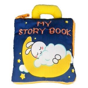 BEIENS My Story Book Soft Cloth Infant Toddler Interactive Zip Around W/Handle